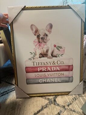 Framed Wall Art - Pink, Gold, Cream